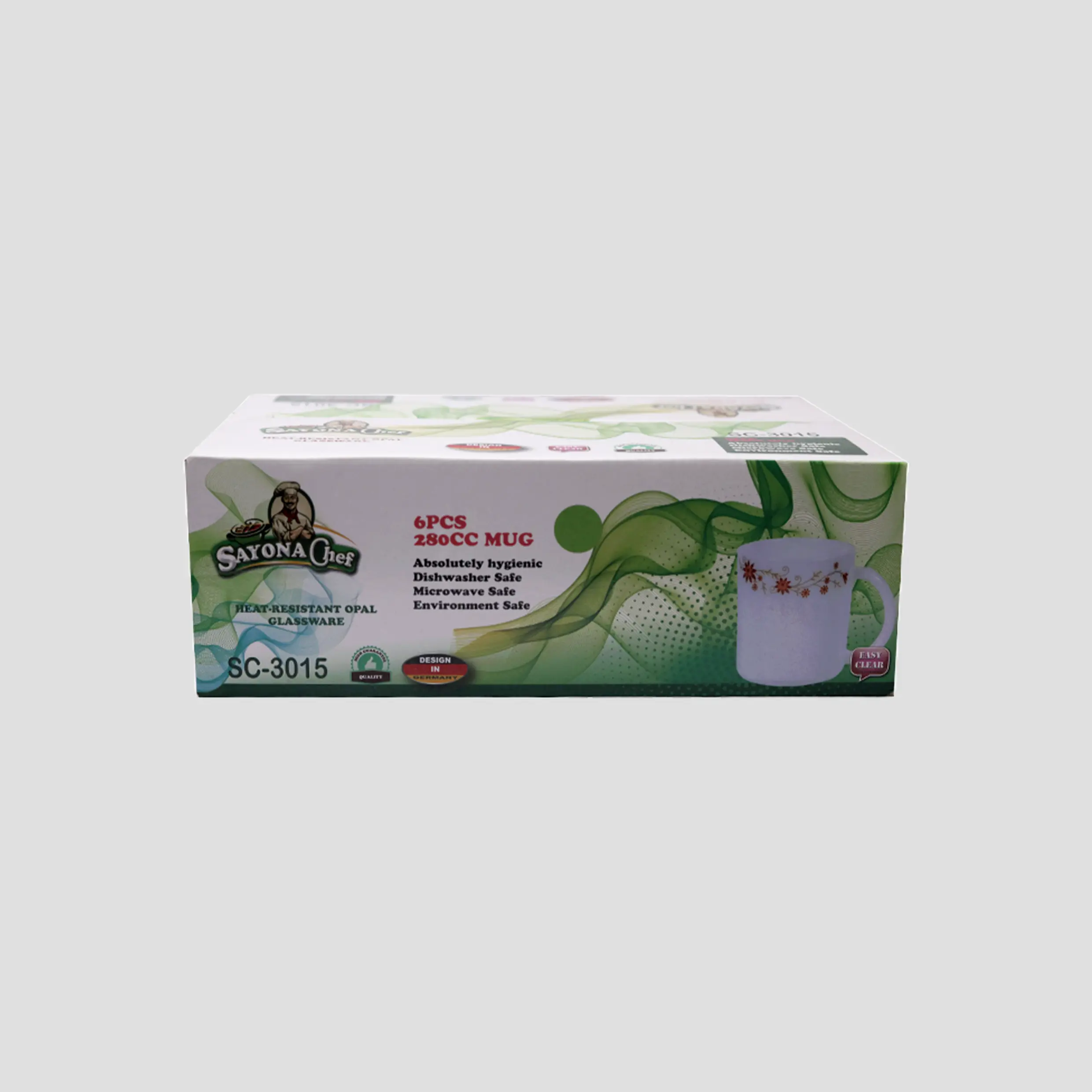 Sayona Chef SC-3015 K-1038 280ml Mug with Design - White - Image 2