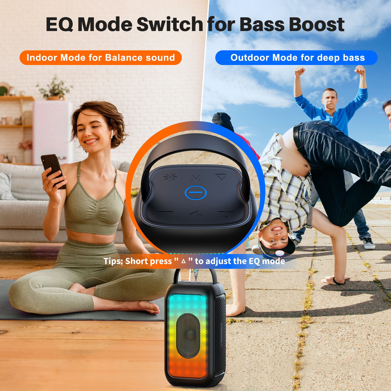 Bobtot EP20T Portable Karaoke Speaker with 2 Wireless Mics - Black - Image 6
