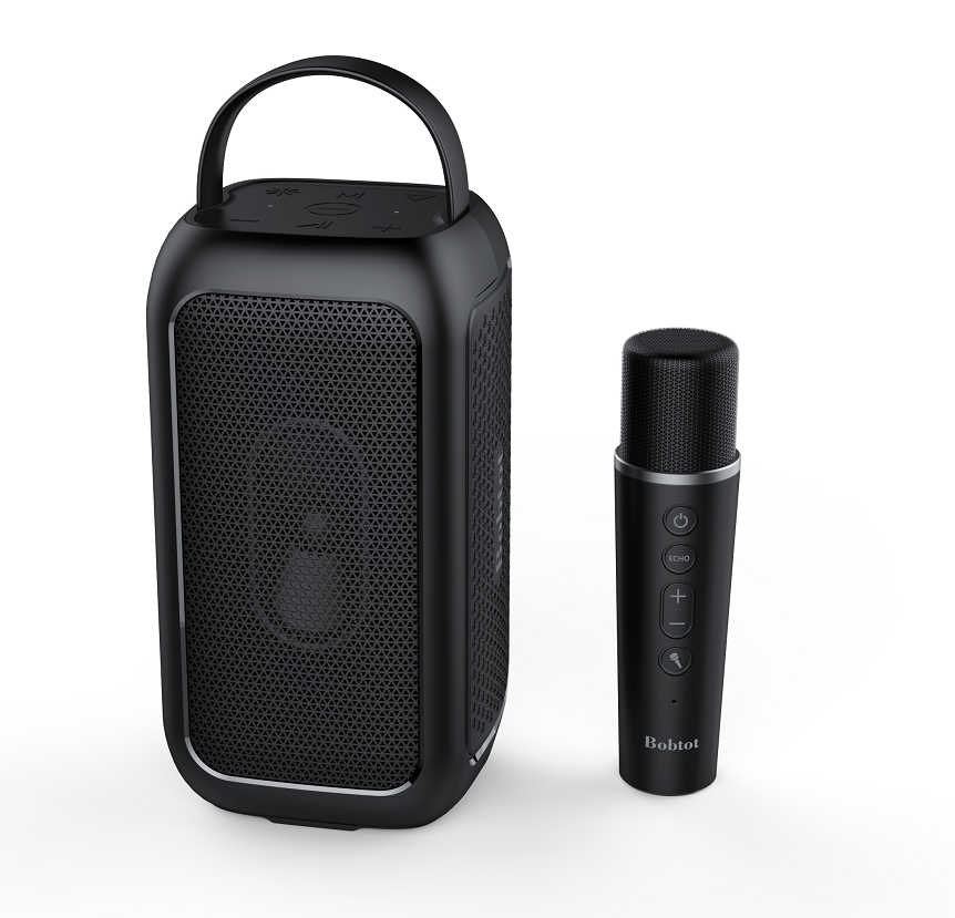 Bobtot EP20 Portable Karaoke Speaker with 1 Wireless Mic - Black